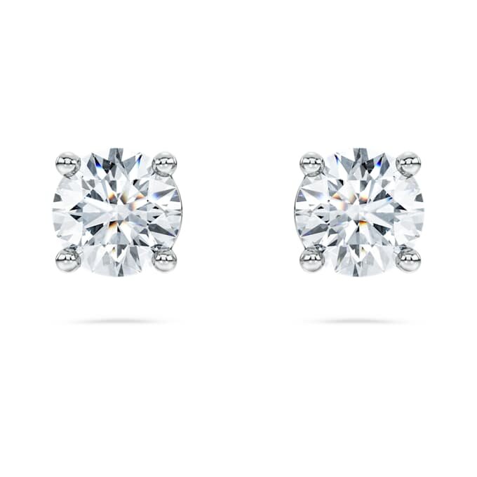 Eternity solitaire oorbellen met in het laboratorium gekweekte diamanten, 1 karaat in totaal, ronde vorm, 14K witgoud Eternity solitaire oorbellen met in het laboratorium gekweekte diamanten, 1 karaat in totaal, ronde vorm, 14K witgoud
