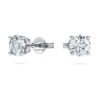 Eternity solitaire oorbellen met in het laboratorium gekweekte diamanten, 1 karaat in totaal, ronde vorm, 14K witgoud Eternity solitaire oorbellen met in het laboratorium gekweekte diamanten, 1 karaat in totaal, ronde vorm, 14K witgoud