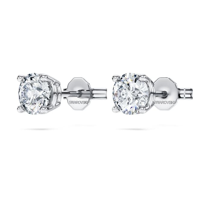 Eternity solitaire oorbellen met in het laboratorium gekweekte diamanten, 1 karaat in totaal, ronde vorm, 14K witgoud Eternity solitaire oorbellen met in het laboratorium gekweekte diamanten, 1 karaat in totaal, ronde vorm, 14K witgoud