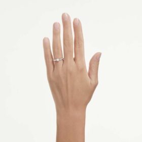 Eternity solitaire ring met in het laboratorium gekweekte diamanten 0,25 karaat in totaal, ronde vorm, sterlingzilver Eternity solitaire ring met in het laboratorium gekweekte diamanten 0,25 karaat in totaal, ronde vorm, sterlingzilver