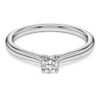 Eternity solitaire ring met in het laboratorium gekweekte diamanten 0,25 karaat in totaal, ronde vorm, sterlingzilver Eternity solitaire ring met in het laboratorium gekweekte diamanten 0,25 karaat in totaal, ronde vorm, sterlingzilver