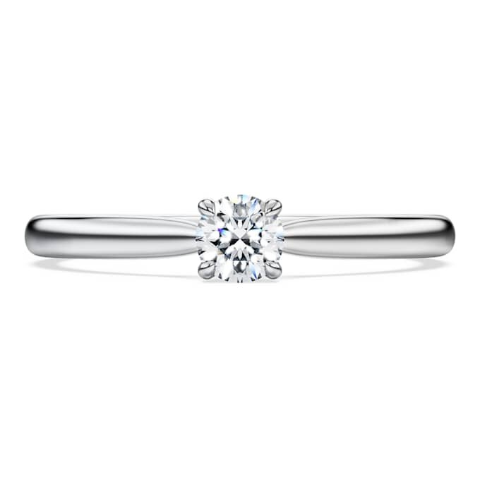 Eternity solitaire ring met in het laboratorium gekweekte diamanten 0,25 karaat in totaal, ronde vorm, sterlingzilver Eternity solitaire ring met in het laboratorium gekweekte diamanten 0,25 karaat in totaal, ronde vorm, sterlingzilver