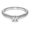 Eternity solitaire ring met in het laboratorium gekweekte diamanten 0,7 karaat in totaal, ronde vorm, 14-karaats witgoud Eternity solitaire ring met in het laboratorium gekweekte diamanten 0,7 karaat in totaal, ronde vorm, 14-karaats witgoud