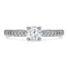 Eternity solitaire ring met in het laboratorium gekweekte diamanten 0,7 karaat in totaal, ronde vorm, 14-karaats witgoud Eternity solitaire ring met in het laboratorium gekweekte diamanten 0,7 karaat in totaal, ronde vorm, 14-karaats witgoud