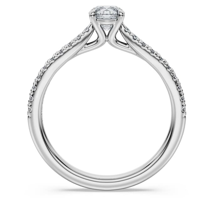 Eternity solitaire ring met in het laboratorium gekweekte diamanten 0,7 karaat in totaal, ronde vorm, 14-karaats witgoud Eternity solitaire ring met in het laboratorium gekweekte diamanten 0,7 karaat in totaal, ronde vorm, 14-karaats witgoud