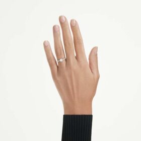 Eternity solitaire ring met in het laboratorium gekweekte diamanten 1,2 ct in totaal, ronde vorm, 14K witgoud Eternity solitaire ring met in het laboratorium gekweekte diamanten 1,2 ct in totaal, ronde vorm, 14K witgoud