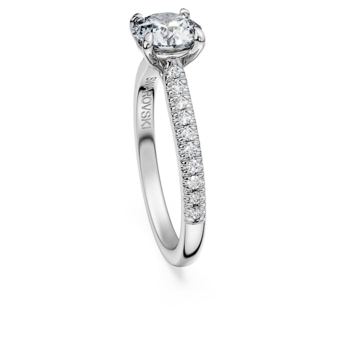 Eternity solitaire ring met in het laboratorium gekweekte diamanten 1,2 ct in totaal, ronde vorm, 14K witgoud Eternity solitaire ring met in het laboratorium gekweekte diamanten 1,2 ct in totaal, ronde vorm, 14K witgoud