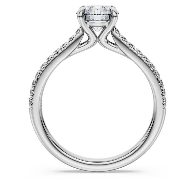 Eternity solitaire ring met in het laboratorium gekweekte diamanten 1,2 ct in totaal, ronde vorm, 14K witgoud Eternity solitaire ring met in het laboratorium gekweekte diamanten 1,2 ct in totaal, ronde vorm, 14K witgoud