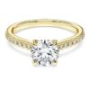 Eternity solitaire ring met in het laboratorium gekweekte diamanten 1,2 karaat in totaal, ronde vorm, 14-karaats geelgoud Eternity solitaire ring met in het laboratorium gekweekte diamanten 1,2 karaat in totaal, ronde vorm, 14-karaats geelgoud