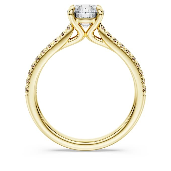 Eternity solitaire ring met in het laboratorium gekweekte diamanten 1,2 karaat in totaal, ronde vorm, 14-karaats geelgoud Eternity solitaire ring met in het laboratorium gekweekte diamanten 1,2 karaat in totaal, ronde vorm, 14-karaats geelgoud