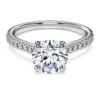 Eternity solitaire ring met in het laboratorium gekweekte diamanten 1,7 karaat in totaal, ronde vorm, 14-karaats witgoud Eternity solitaire ring met in het laboratorium gekweekte diamanten 1,7 karaat in totaal, ronde vorm, 14-karaats witgoud