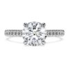 Eternity solitaire ring met in het laboratorium gekweekte diamanten 1,7 karaat in totaal, ronde vorm, 14-karaats witgoud Eternity solitaire ring met in het laboratorium gekweekte diamanten 1,7 karaat in totaal, ronde vorm, 14-karaats witgoud