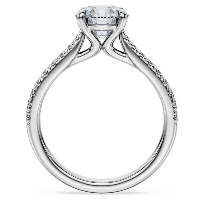 Eternity solitaire ring met in het laboratorium gekweekte diamanten 1,7 karaat in totaal, ronde vorm, 14-karaats witgoud Eternity solitaire ring met in het laboratorium gekweekte diamanten 1,7 karaat in totaal, ronde vorm, 14-karaats witgoud