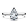 Eternity solitaire ring met in het laboratorium gekweekte diamanten 1 ct (totaal), peervorm, 14K witgoud