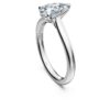 Eternity solitaire ring met in het laboratorium gekweekte diamanten 1 ct (totaal), peervorm, 14K witgoud