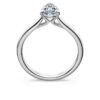 Eternity solitaire ring met in het laboratorium gekweekte diamanten 1 ct (totaal), peervorm, 14K witgoud