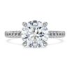 Eternity solitaire ring met in het laboratorium gekweekte diamanten 2,2 ct in totaal, ronde vorm, 14K witgoud Eternity solitaire ring met in het laboratorium gekweekte diamanten 2,2 ct in totaal, ronde vorm, 14K witgoud