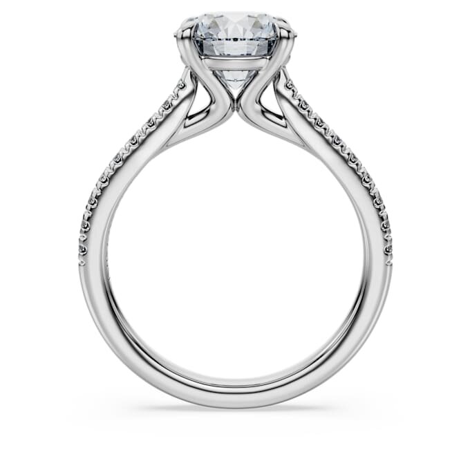 Eternity solitaire ring met in het laboratorium gekweekte diamanten 2,2 ct in totaal, ronde vorm, 14K witgoud Eternity solitaire ring met in het laboratorium gekweekte diamanten 2,2 ct in totaal, ronde vorm, 14K witgoud