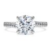 Eternity solitaire ring met in het laboratorium gekweekte diamanten 2,25 karaat in totaal, ronde vorm, 14K witgoud Eternity solitaire ring met in het laboratorium gekweekte diamanten 2,25 karaat in totaal, ronde vorm, 14K witgoud