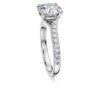 Eternity solitaire ring met in het laboratorium gekweekte diamanten 2,25 karaat in totaal, ronde vorm, 14K witgoud Eternity solitaire ring met in het laboratorium gekweekte diamanten 2,25 karaat in totaal, ronde vorm, 14K witgoud