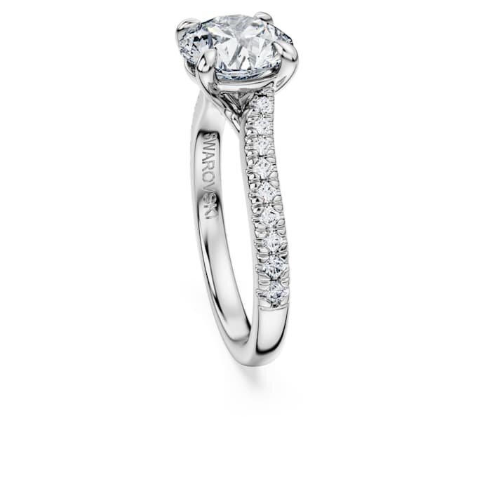 Eternity solitaire ring met in het laboratorium gekweekte diamanten 2,25 karaat in totaal, ronde vorm, 14K witgoud Eternity solitaire ring met in het laboratorium gekweekte diamanten 2,25 karaat in totaal, ronde vorm, 14K witgoud