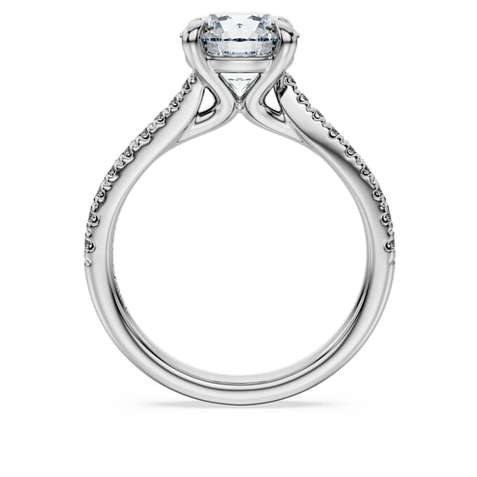 Eternity solitaire ring met in het laboratorium gekweekte diamanten 2,25 karaat in totaal, ronde vorm, 14K witgoud Eternity solitaire ring met in het laboratorium gekweekte diamanten 2,25 karaat in totaal, ronde vorm, 14K witgoud