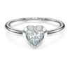 Eternity solitaire ring met in het laboratorium gekweekte diamanten van in totaal 0,5 karaat, hartvorm, sterlingzilver Eternity solitaire ring met in het laboratorium gekweekte diamanten van in totaal 0,5 karaat, hartvorm, sterlingzilver
