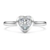 Eternity solitaire ring met in het laboratorium gekweekte diamanten van in totaal 0,5 karaat, hartvorm, sterlingzilver Eternity solitaire ring met in het laboratorium gekweekte diamanten van in totaal 0,5 karaat, hartvorm, sterlingzilver