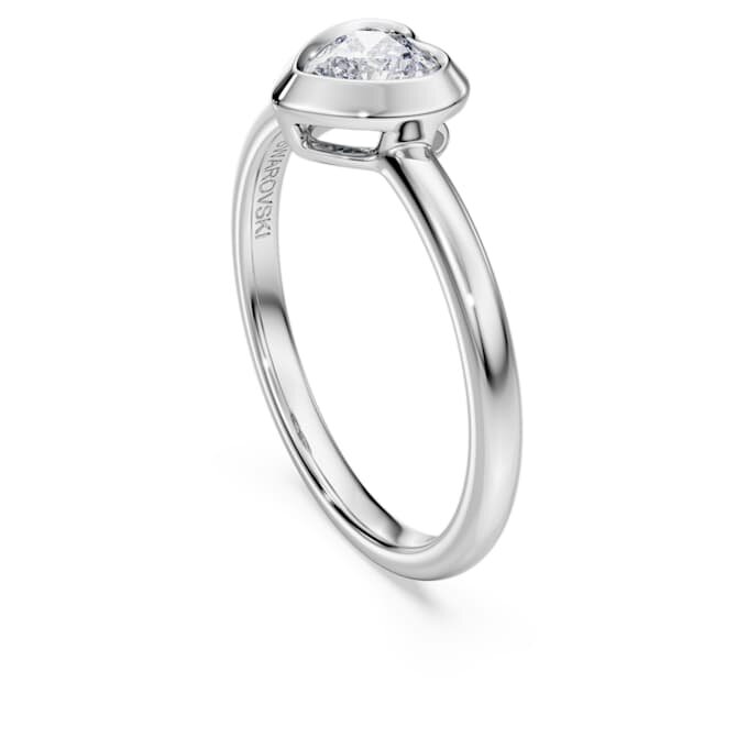 Eternity solitaire ring met in het laboratorium gekweekte diamanten van in totaal 0,5 karaat, hartvorm, sterlingzilver Eternity solitaire ring met in het laboratorium gekweekte diamanten van in totaal 0,5 karaat, hartvorm, sterlingzilver
