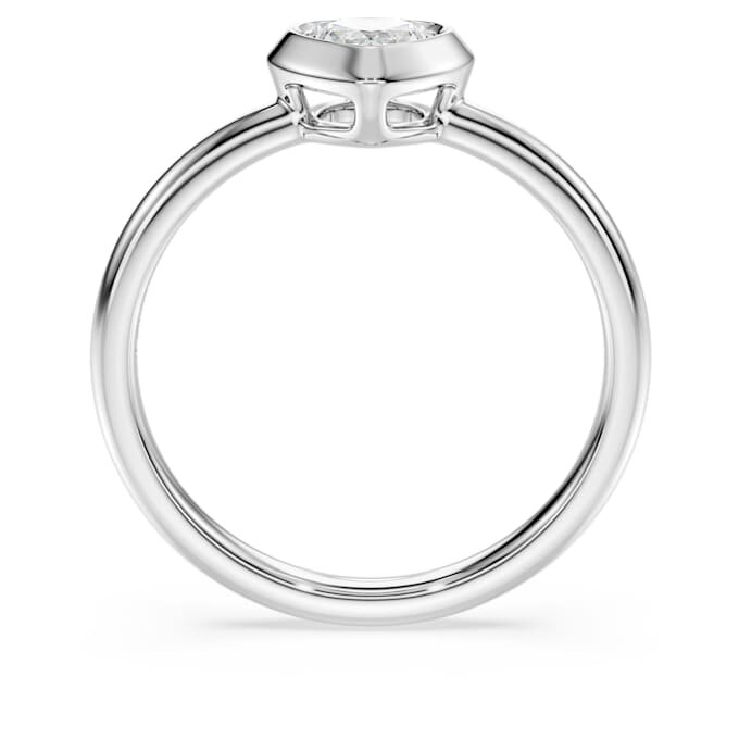 Eternity solitaire ring met in het laboratorium gekweekte diamanten van in totaal 0,5 karaat, hartvorm, sterlingzilver Eternity solitaire ring met in het laboratorium gekweekte diamanten van in totaal 0,5 karaat, hartvorm, sterlingzilver