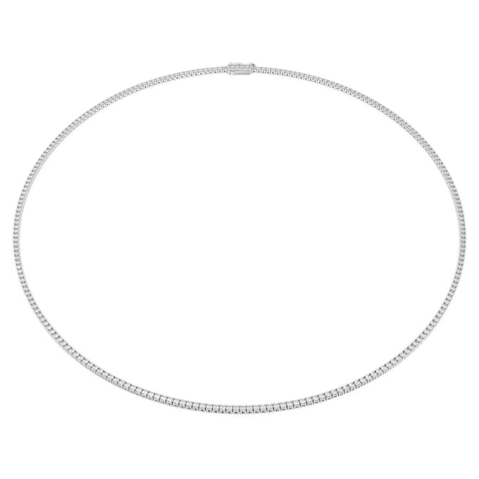 Eternity-tennisketting met in het laboratorium gekweekte diamanten, 3 karaat in totaal, ronde vorm, 14K witgoud Eternity-tennisketting met in het laboratorium gekweekte diamanten, 3 karaat in totaal, ronde vorm, 14K witgoud