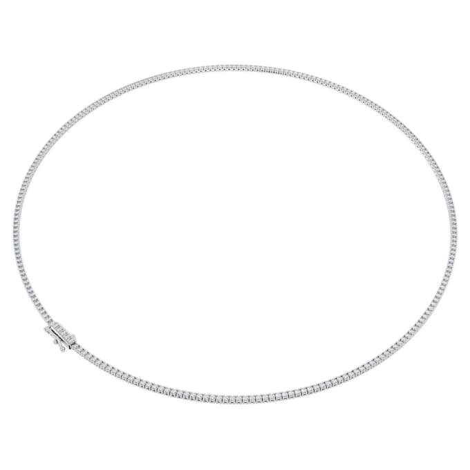 Eternity-tennisketting met in het laboratorium gekweekte diamanten, 3 karaat in totaal, ronde vorm, 14K witgoud Eternity-tennisketting met in het laboratorium gekweekte diamanten, 3 karaat in totaal, ronde vorm, 14K witgoud