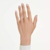 Eternity V-bandring met in het laboratorium gekweekte diamanten, 0,25 karaat in totaal, ronde vorm, 14K witgoud Eternity V-bandring met in het laboratorium gekweekte diamanten, 0,25 karaat in totaal, ronde vorm, 14K witgoud