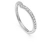 Eternity V-bandring met in het laboratorium gekweekte diamanten, 0,25 karaat in totaal, ronde vorm, 14K witgoud Eternity V-bandring met in het laboratorium gekweekte diamanten, 0,25 karaat in totaal, ronde vorm, 14K witgoud