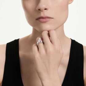 Galaxy Bypass-ring met in het laboratorium gekweekte diamanten, 1,25 karaat in totaal, gemengde vormen, 14K witgoud Galaxy Bypass-ring met in het laboratorium gekweekte diamanten, 1,25 karaat in totaal, gemengde vormen, 14K witgoud
