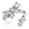 Galaxy Bypass-ring met in het laboratorium gekweekte diamanten, 1,25 karaat in totaal, gemengde vormen, 14K witgoud