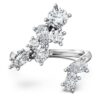 Galaxy Bypass-ring met in het laboratorium gekweekte diamanten, 1,25 karaat in totaal, gemengde vormen, 14K witgoud