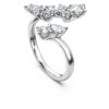 Galaxy Bypass-ring met in het laboratorium gekweekte diamanten, 1,25 karaat in totaal, gemengde vormen, 14K witgoud