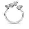 Galaxy Bypass-ring met in het laboratorium gekweekte diamanten, 1,25 karaat in totaal, gemengde vormen, 14K witgoud