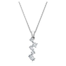 Galaxy-hanger met in het laboratorium gekweekte diamanten 0,9 karaat in totaal, gemengde vormen, 14-karaats witgoud Galaxy-hanger met in het laboratorium gekweekte diamanten 0,9 karaat in totaal, gemengde vormen, 14-karaats witgoud