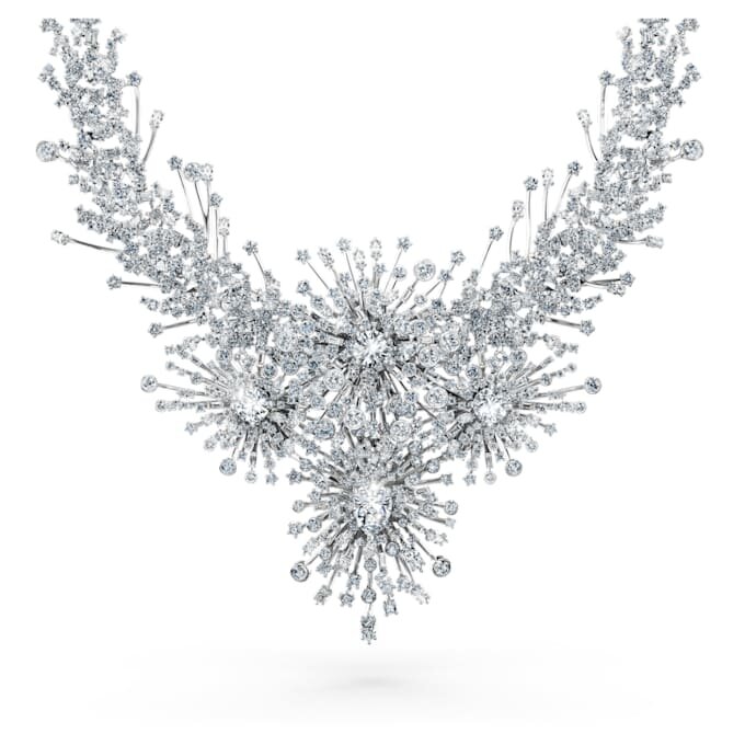 Galaxy-ketting met in het laboratorium gekweekte diamanten 156,62 Ct Tw, gemengde vormen, 18K witgoud Galaxy-ketting met in het laboratorium gekweekte diamanten 156,62 Ct Tw, gemengde vormen, 18K witgoud
