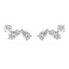 Galaxy-oorbellen met in het laboratorium gekweekte diamanten 0,5 ct in totaal, gemengde vormen, sterlingzilver Galaxy-oorbellen met in het laboratorium gekweekte diamanten 0,5 ct in totaal, gemengde vormen, sterlingzilver