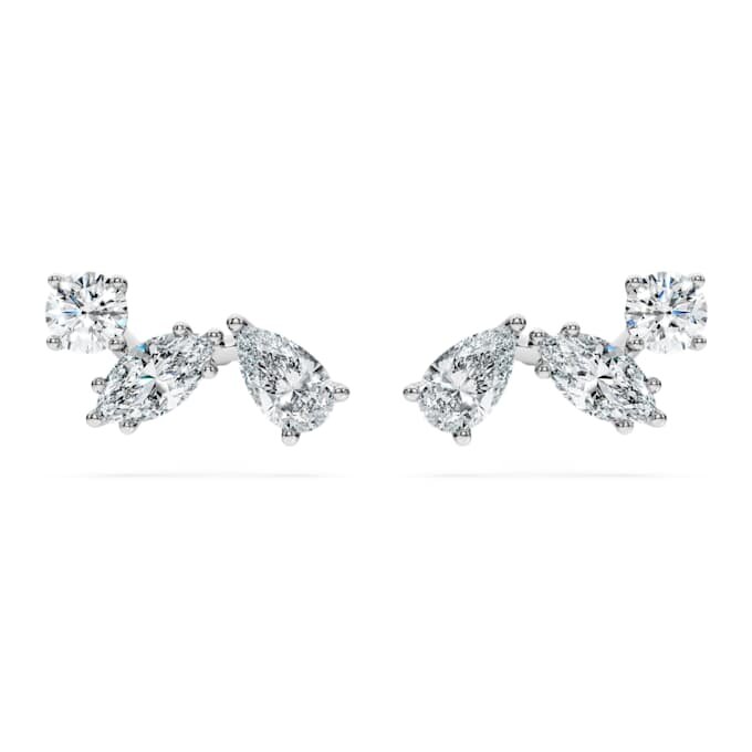 Galaxy-oorbellen met in het laboratorium gekweekte diamanten 0,5 ct in totaal, gemengde vormen, sterlingzilver Galaxy-oorbellen met in het laboratorium gekweekte diamanten 0,5 ct in totaal, gemengde vormen, sterlingzilver