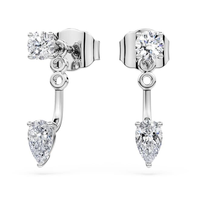 Galaxy-oorbellen met in het laboratorium gekweekte diamanten 0,82 karaat in totaal, gemengde vormen, sterlingzilver Galaxy-oorbellen met in het laboratorium gekweekte diamanten 0,82 karaat in totaal, gemengde vormen, sterlingzilver