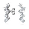 Galaxy-oorcuffs met in het laboratorium gekweekte diamanten, 1,25 karaat in totaal, gemengde vormen, 14-karaats witgoud Galaxy-oorcuffs met in het laboratorium gekweekte diamanten, 1,25 karaat in totaal, gemengde vormen, 14-karaats witgoud