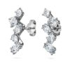 Galaxy-oorcuffs met in het laboratorium gekweekte diamanten, 1,25 karaat in totaal, gemengde vormen, 14-karaats witgoud Galaxy-oorcuffs met in het laboratorium gekweekte diamanten, 1,25 karaat in totaal, gemengde vormen, 14-karaats witgoud
