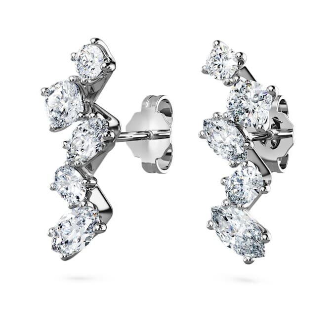 Galaxy-oorcuffs met in het laboratorium gekweekte diamanten, 1,25 karaat in totaal, gemengde vormen, 14-karaats witgoud Galaxy-oorcuffs met in het laboratorium gekweekte diamanten, 1,25 karaat in totaal, gemengde vormen, 14-karaats witgoud