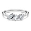 Galaxy-ring met in het laboratorium gekweekte diamanten 0,43 ct in totaal, gemengde vormen, sterlingzilver Galaxy-ring met in het laboratorium gekweekte diamanten 0,43 ct in totaal, gemengde vormen, sterlingzilver