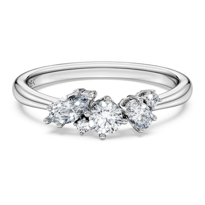 Galaxy-ring met in het laboratorium gekweekte diamanten 0,43 ct in totaal, gemengde vormen, sterlingzilver Galaxy-ring met in het laboratorium gekweekte diamanten 0,43 ct in totaal, gemengde vormen, sterlingzilver