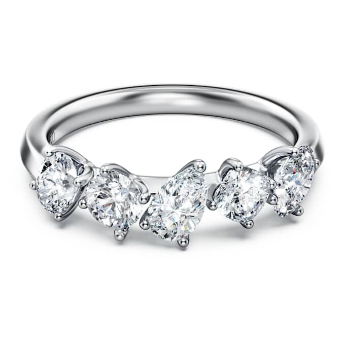 Galaxy Ring met in het laboratorium gekweekte diamanten, 1 karaat in totaal, diverse vormen, 14-karaats witgoud Galaxy Ring met in het laboratorium gekweekte diamanten, 1 karaat in totaal, diverse vormen, 14-karaats witgoud